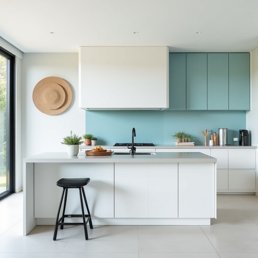 Cocina minimalista con isla
